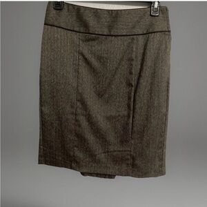 B Wear Byer California Brown Herringbone Career Pencil Peplum Skirt Preppy Sz 9